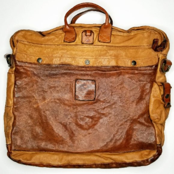 Genuine Vintage Campomaggi Large Leather Briefcase Portfolio Messenger Bag - Picture 1 of 8